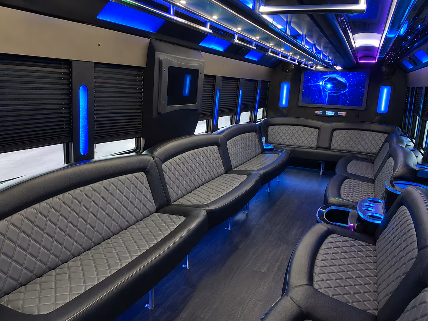 20 Passenger Party Bus Interior
