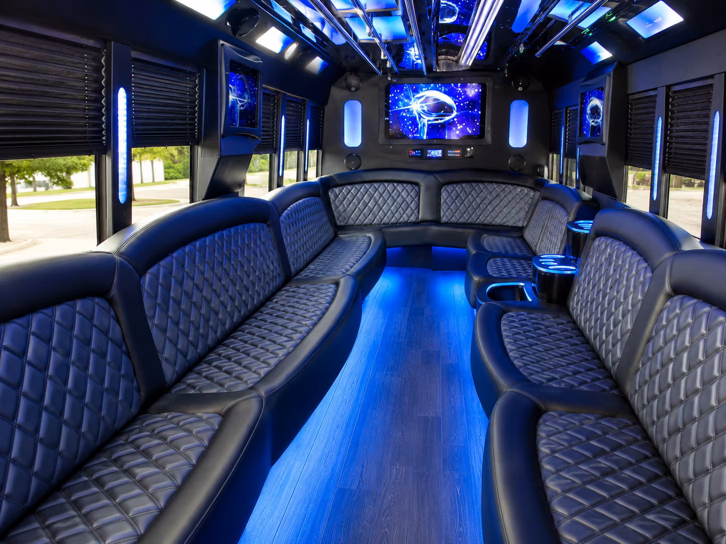 Fort Myers Bachelor & Bachelorette Transportation party bus exterior