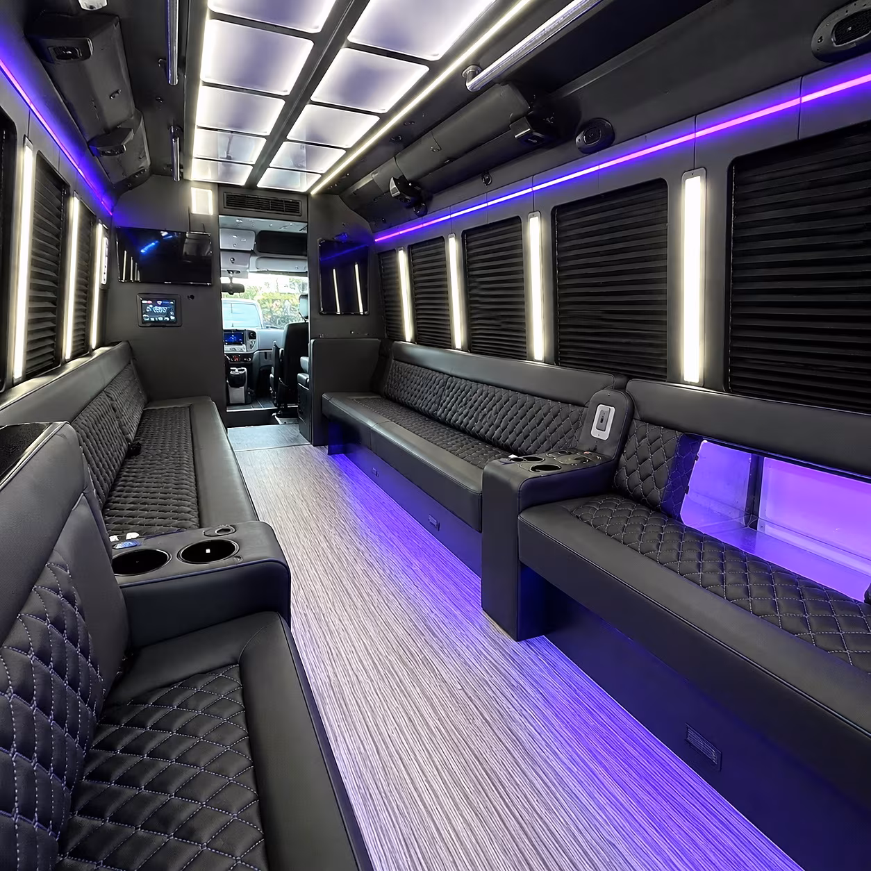 Fort Myers Private Event Transportation party bus interior