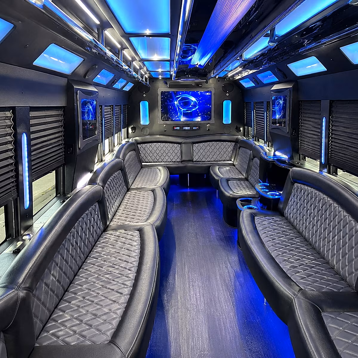 Fort Myers Prom & Homecoming Transportation party bus interior