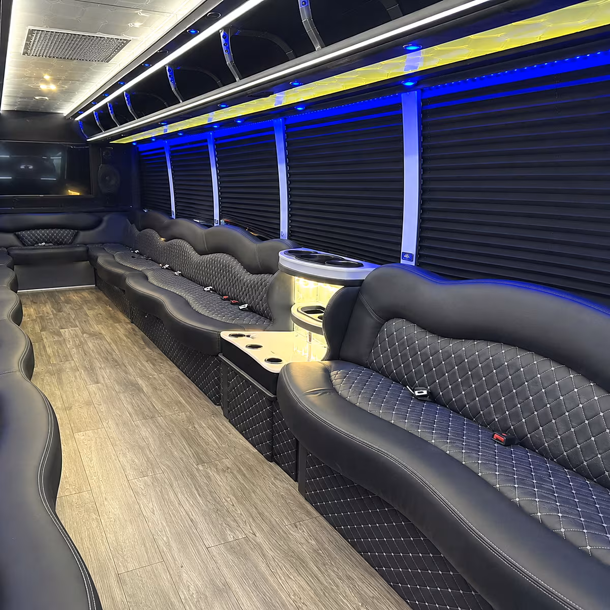 Fort Myers Prom & Homecoming Transportation party bus interior
