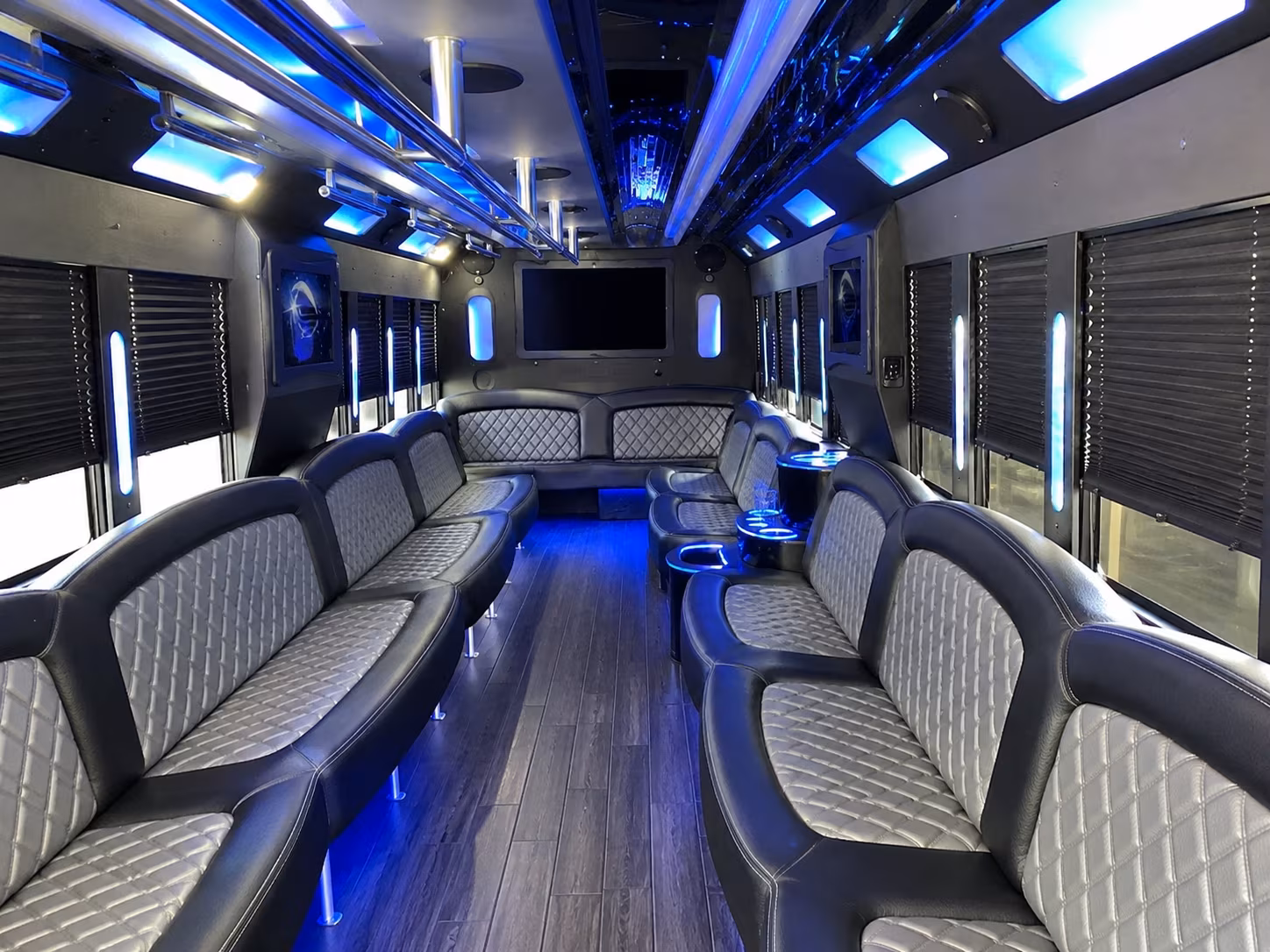 Fort Myers Wedding Transportation party bus interior