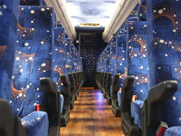 Port Charlotte 50 passenger Charter Bus Interior