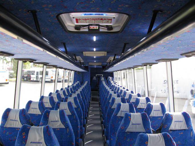 Fort Myers 56 Passenger Charter Bus Interior