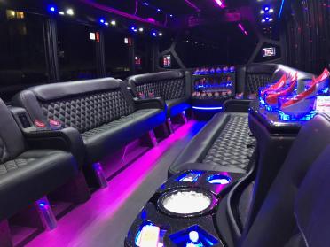 Fort Myers 15 Passenger Party Bus Interior