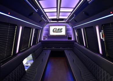 Naples 18 Passenger Limo Bus Interior