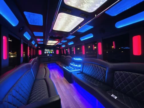 Clearwater 35 Passenger Party Bus Interior