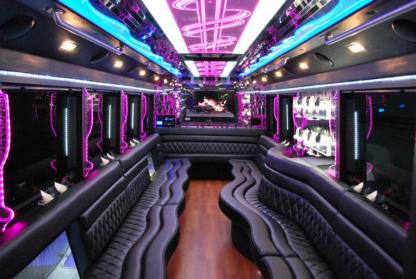 Fort Lauderdale 50 Passenger Party Bus Interior
